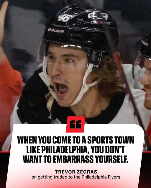 Nothing to be embarrassed about, Trevor 😮‍💨

Zegras has 12 points in his first 10 games as a Flyer 🔥