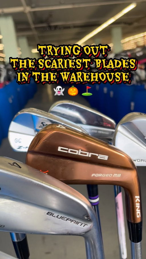 👻 Blades… For most golfers, they are one of the scariest sighs to see. 🔪
 
How fitting then, that we got Lou to test some of the scariest blades we have in stock, just in time for Halloween! 🎃
 
#golflife #golfaddicts #golfclubs #halloween