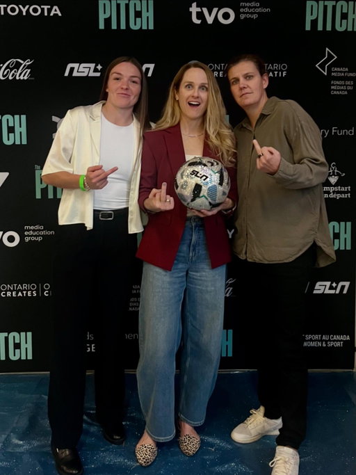 What an honour to moderate the MTL and OTT impact screening panels of @thepitchdoc_nsl.

Michèle Hozer directs and @ngncook executive produces @dmatheson8’s relentless pursuit to start a league, and while doing so, pens a layered and heartfelt love letter to our Canadian Women’s National Team ♥️ 😭 
(And being a puddle in MTL watching it with my sis, @bcwalsh 😘)

What a joy to witness the reaction of these incredible communities to the film, and feel the support and excitement for what’s next for the @northernsuperleague. 

This is just the beginning.

Go get your tickets 🎟️ and make sure to tune in to the playoffs starting this Saturday at noon on @cbc.sports. 

P.s. @signabutler and @footybedsheets-the first pic is dedicated to you both. @oliviascott11, @c_sinc12 and I hope you have debilitating FOMO.🖕😂