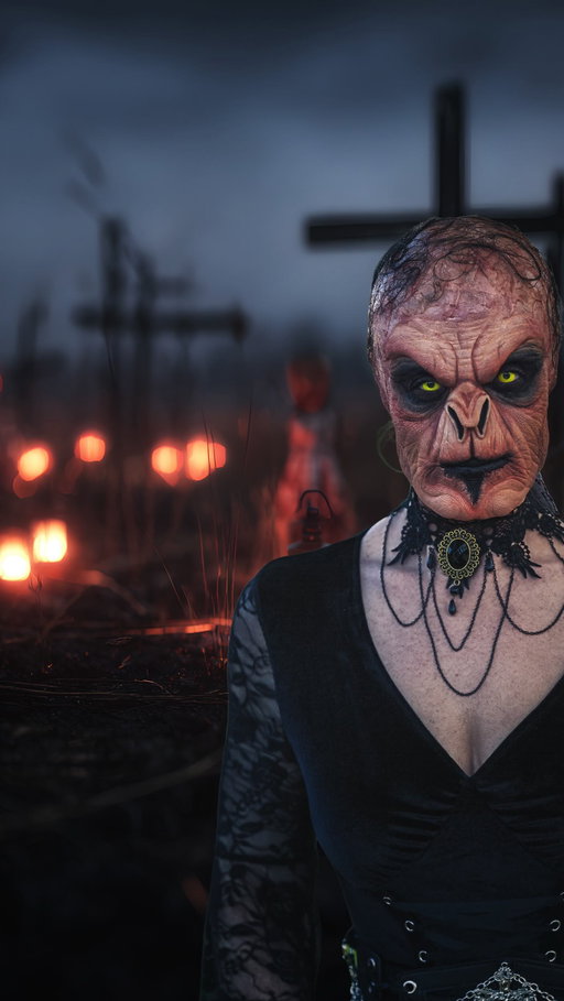 Crooked crosses mark the graves of lost sanity, watched by the tormentor. The Devil himself grins, a conductor to the macabre symphony of unrelenting screams that shriek from the deep core of the never ending night.

My body, a puppet on the phantom rack, convulses to the rhythm of the organ grinder. My soul is imprinted on these desolate halls. Daybreak will splinter the darkness, but it cannot free me-it is only the cruel signal of my tireless return to the hell I cannot escape.

I am broken. She has won again. 

#Insomnia #WelcomeToTheNightmares #Poe #Gothic #NeverEndingNight #DarkPoetry #HorrorStory #CarouselOfScreams #Withdrawal 
#LiteraryHorror #halloween #halloweenmakeup #halloween2025 #SFXMakeup
