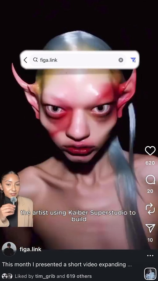 Artists We Love 👁️‍🗨️⚡️ @figa.link 

The Berlin-based artist helped shape the futuristic visual world behind @thegirljt’s latest shows, using Superstudio’s Video Editor to bring his eerie, editorial avatars to life.