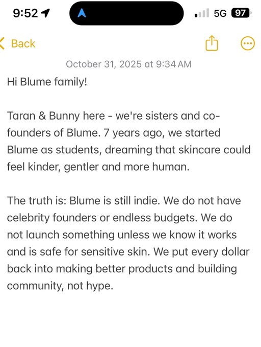 If you’ve ever added Blume to your VIB cart, told a friend about Meltdown, or just rooted for us quietly from afar — thank you. You’re helping a small, indie, women-of-color-founded brand stay on the map and keep growing. ✨🫶 Thanks for shopping @blume this Sephora VIB Sale!