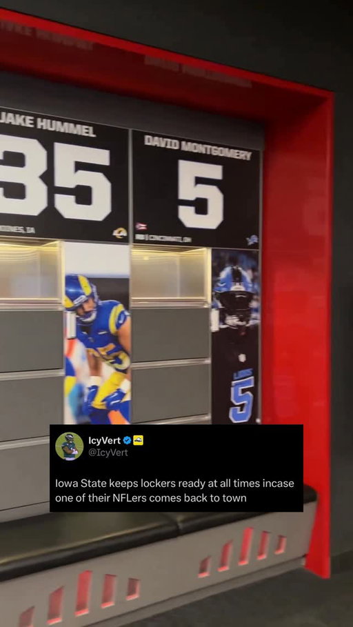 One of the coolest locker rooms in all of CFB 🔥 @cyclonefb