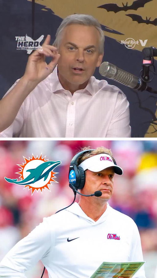 Forget the Gators, there’s another head coaching job in Florida Lane Kiffin should consider 🐬 @colincowherd