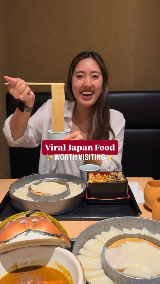 Viral Japan Food Worth Visiting
1️⃣ Godaime Hanayama Udon Ginza - wide udon noodles - line up to get a ticket at 10am, otherwise they may sell out for the day! (Total wait time: 2.5 hrs) 
2️⃣ Nihonbashi Kaisen Don Tsujihan - seafood kaisen don - go after lunch hours to avoid a long line (Total wait time: 45 mins) 
3️⃣ Menchirashi - carbonara udon - line up 45 mins before open to get seated immediately (Total wait time: 45mins) 
4️⃣ Age.3 Ginza - fried bread sandos - we went after lunch time, line is long but moves fairly fast (Total wait time: 45mins) 
5️⃣ Katsudon-ya Zuicho - fried katsu don - we lined up 15 mins before open, but would recommend to go a little earlier to be seated immediately. They only have 8 seats available, but only serve this 1 dish so it moves fairly quick. (Total wait time: 50 mins) 
6️⃣ Ruru Shibuya - matcha & cake cafe - we went at 3pm, the waiting area had chairs so it was nice to sit & relax for a bit. (Total wait time: 40 mins) 
7️⃣ Gyukatsu Motomura - grilled beef cutlet - went at dinner time in Osaka, would recommend going out of the busy areas to avoid any wait times. (Total wait time: 1hr)
8️⃣ Azuki to Kōri - kakigori - make reservations online! They only have 8 seats and 1 table for walk-in available (Total wait time: none!) 
9️⃣ Hikiniku to Come - charcoal grilled hamburger steak - we opted to pay a little extra by making reservations online to skip the long lines & it was so worth it! Otherwise they have a bar area that you can hang out while waiting in queue. (Total wait time: none!) 
🔟 Kichi Kichi Omurice - omelet rice - reservations only, we weren’t able to secure one so we went around 4:30pm to try to walk-in. They were double-booked so we got super lucky! (Total wait time: 30 mins)

#tokyofood #japanfood #viralfood #japanviral #worthvisiting #japanfoodlover #visitjapan #viralfoodreel
