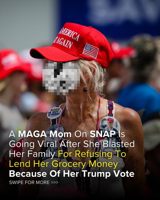 A Facebook post from a MAGA voter on SNAP is going viral after she called out her mother-in-law for refusing to lend her grocery money because she decided to vote for Donald Trump. People had a lot to say and many users questioned the woman's decision to vote for Donald Trump, given her use of numerous government-funded programs. Link in bio for more 👆

📷: Getty