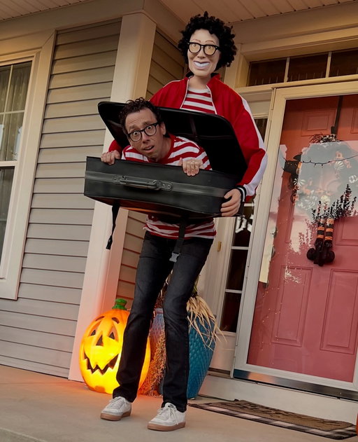 Happy Halloween from both of us! #iheartburns #jonathanburns #halloweencostume