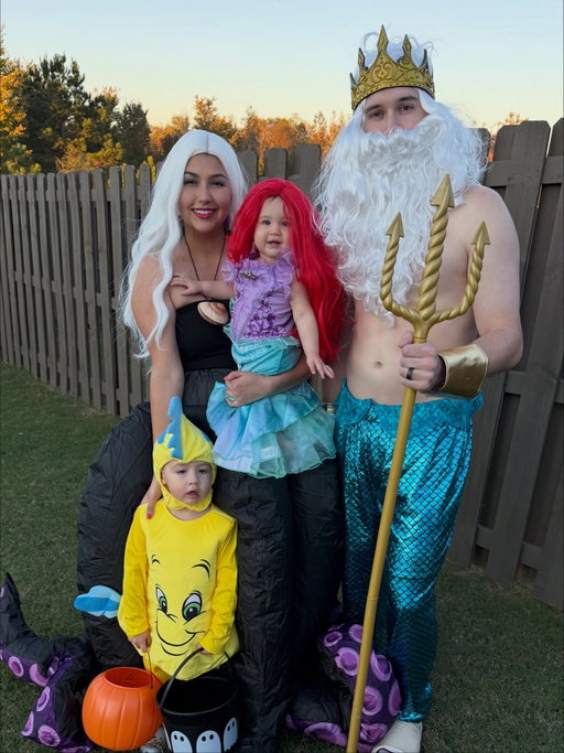 Happy Halloween from Ursula, Flounder, Ariel, & King Triton 🐚🐠🧜🏻‍♀️🧡
