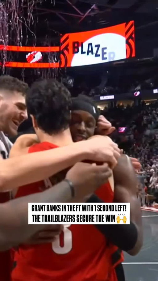 @jeramigrant hits the FT with only 1 second on the clock as the @trailblazers secure the win vs. Denver ‼️