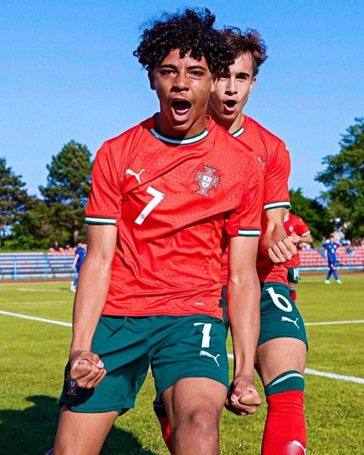 🤩🇵🇹 Cristiano Ronaldo Jr scores his 𝐟𝐢𝐫𝐬𝐭 𝐠𝐨𝐚𝐥 𝐞𝐯𝐞𝐫 for Portugal U—16… at 𝟏𝟓 𝐲𝐞𝐚𝐫𝐬 𝐨𝐥𝐝! ⚡️

One more 𝒉𝒊𝒔𝒕𝒐𝒓𝒊𝒄𝒂𝒍 moment for Ronaldo family. ❤️🥺

@sporttvportugal 🎥