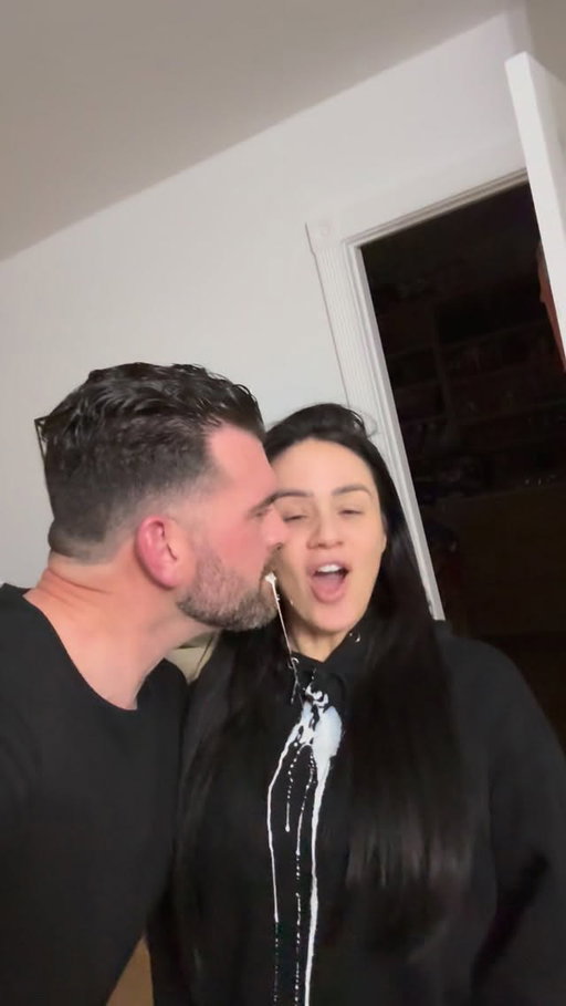 Seeing if she’s ready for a baby!