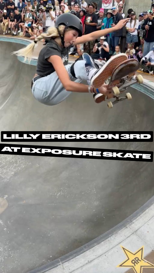 @lillyerickson808 takes 3rd at @exposureskate 🥉 

#Skateboarding #ExposureSkate #ExposureSkate2025