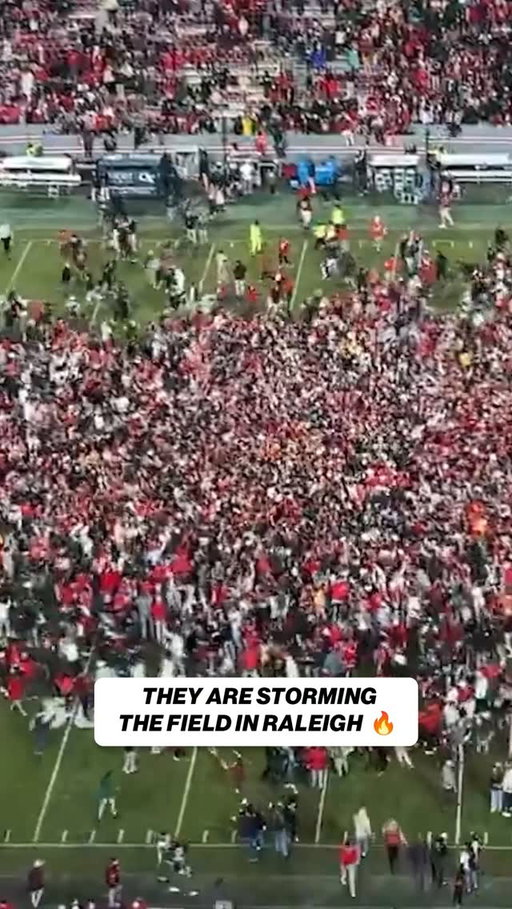 NC State is enjoying their upset over No. 8 Georgia Tech 🤩 @packfootball 

(via jgravleysports/x)
