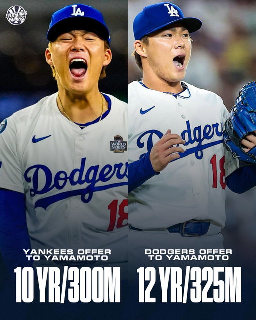 When you watch what Yoshinobu Yamamoto has done this October it’s hard to not think about what could’ve been…

But you can’t fault the Yankees for it the way you can with other stars. Their offer was a higher average annual value. He wanted Los Angeles.