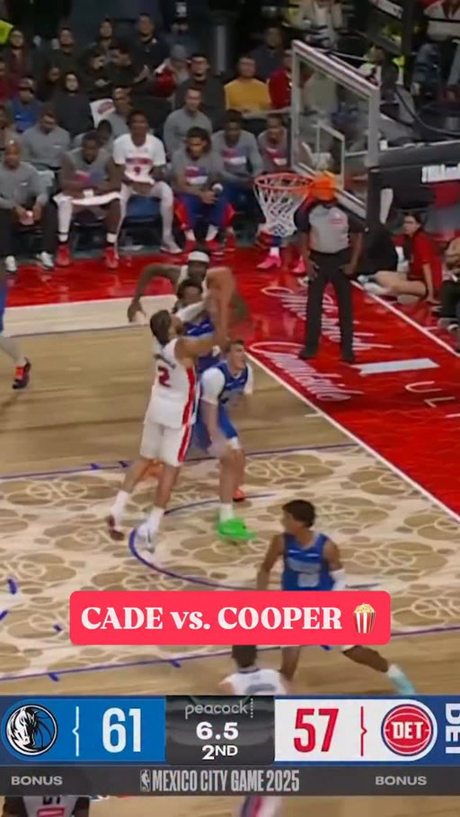 Cade with the SPIN-O-RAMA and tough finish on Cooper Flagg! 🌪️