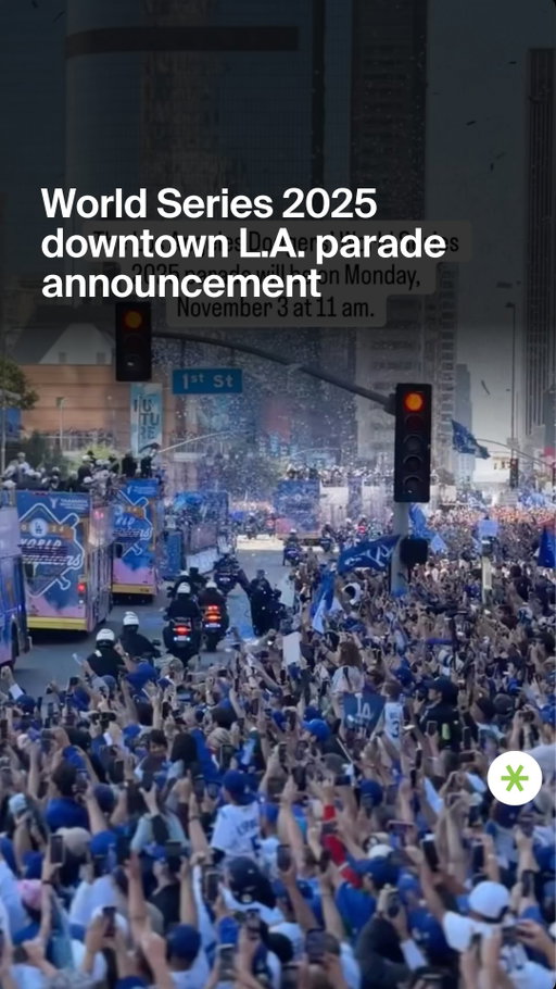 L.A. are you ready??? It’s not dejavú 🏆😤

Downtown L.A. is turning Dodger Blue once again! The official back to back celebration is happening Monday, Nov. 3 at 11:00 a.m. for the victory parade, as we welcome the boys back in L.A. to celebrate their World Series title.

Starting at Grand Park (City Hall) and winding through the heart of DTLA, the ride ends at 5th & Flower—expect double-deckers, confetti and a sea of fans. As always, stay safe Los Angeles. Enjoy the victory. #sports #worldseries #mysecretla

📹: @janethvee