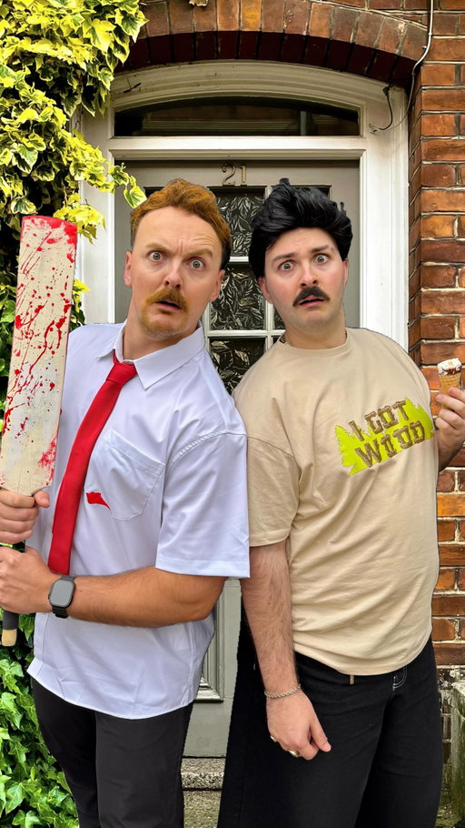 Trick or Treating? Completed it mate. 🏏🎃🫨 

Cast in order of appearance…

Shaun of the Sheep: @samcforth
Bald Ed: @harricornforth
Simon Pegg: @simonpegg

*Simon had no sweets. 
**But he did have a box Cornettos from 2004.
#Halloween
#ShaunOfTheDead
#SimonPegg
#OkayIllStopNowLol
#Comedy #Actor #Movie