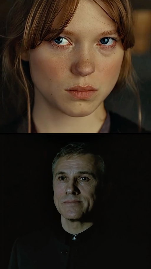In Spectre (2015), Christoph Waltz’s Blofeld tells Madeleine, Léa Seydoux’s character: “I came to your home once to see your father.”

Interestingly, six years earlier, Seydoux had already shared a scene with Waltz in the opening of Inglourious Basterds (2009), playing one of the LaPadite daughters opposite the terrifying Hans Landa.