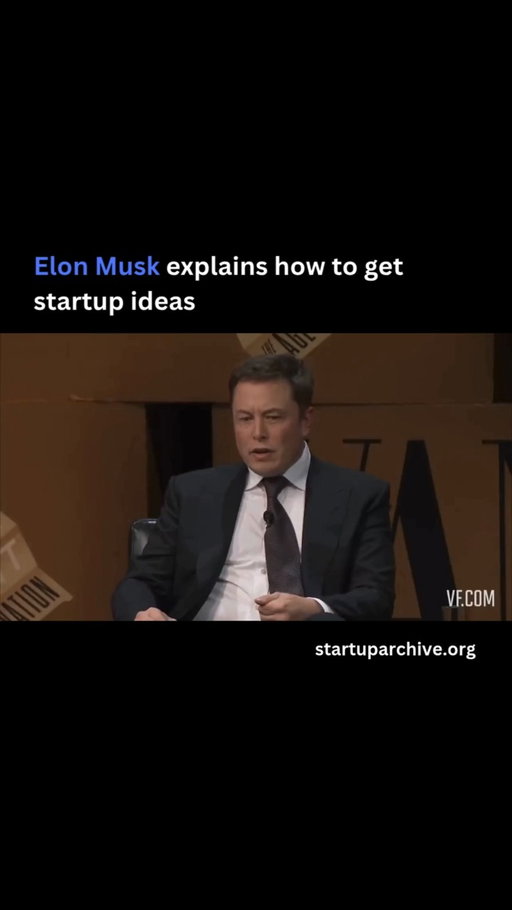 When asked how he comes up with startup ideas, Elon responds:

“I tend to think of things from a sort of physics standpoint… what’s the best way to accomplish something? And then pursue that. That’s also a good way to determine if something’s far from its optimum.”

He gives rockets as an example:

“You could reason by analogy and say the rocket is going to cost a certain amount because that’s what prior rockets have cost. Or you can say, well, what is a rocket made of? What are the material constituents? What do they weigh? What’s the cost per unit mass? And that sets the limit asymptotically for what a rocket can be. So if you can figure out some creative way to rearrange those elements into a rocket shape, then you can achieve a much better outcome.”

He also thinks combining ideas from different industries is really helpful for innovation:

“What have people discovered in one industry and can that be applied to other industries? That’s I think also a great source of ideas. But usually you just struggle on a solution and try a bunch of things. Most of them don’t work and occasionally one does.”

Video source: @vanityfair (2014)

---

Want even more startup insights from the world's best founders?

Join the 11,000+ founders who read the free newsletter at startuparchive.org