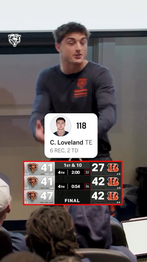Colston Loveland comes up big for the Bears in their comeback win 🔥🐻 

(via @chicagobears)