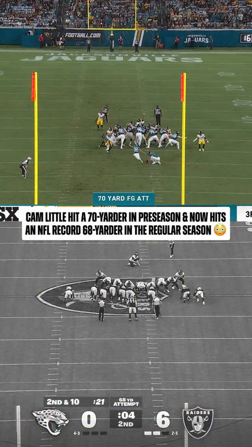 @cameronglittle has an iron leg 🔥 

JAXvsLV on FOX/FOX One
watch.nfl.com