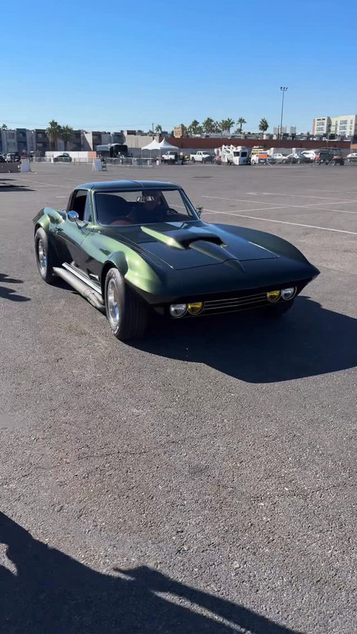 How about those headlights and grille??

Yes, we made it to Las Vegas with the 1966 Corvette ready for @semashow! We’ll be releasing a full reveal video on our YouTube channel first thing Tuesday morning. 

Owner: Fred Graves

Huge shoutout to Paul and @jake_from_statefarm0607 for pulling an all nighter to get the car done in time and for all the other guys at the shop who busted butt the past couple weeks. 

@brandongerringer 
@arkham.design 
@juan.encinas.92 
Jaime Lopez 
@jettt.ruiz 

And of course, thanks to all the great companies who have stepped in to help us on this build: 

@cokertireco 
@corvettecentral.original 
@corvetteparts 
@designenginc 
@holleyperformance 
@4xspower 
@rupesusa 
@aceofshadespaint 
@vintageproseries 
@apexautoleather 
@vintageair_ 

#oldanvilspeedshop #1966corvette #66corvette #c2corvette #hotrodshop #semabuild #sema #sema2025