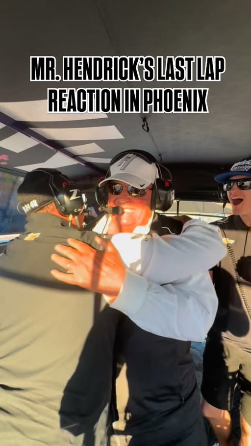 Mr. Hendrick’s reaction to the championship-winning lap!