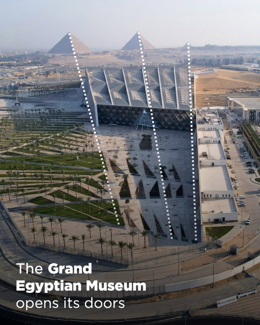 After more than two decades of development, the Grand Egyptian Museum — aligned perfectly to the Great Pyramids — has officially opened on Egypt’s Giza Plateau.

Designed by Heneghan Peng Architects, the huge complex brings together over 100,000 artefacts, including the complete Tutankhamun collection displayed in one place for the first time. The museum’s centrepiece, the Grand Staircase, rises through the structure’s halls and is lined with ancient statues, framing views of the pyramids beyond.

Easily one of the most significant museum openings of this century, the building is likely to redefine how the world experiences one of history’s greatest civilisations.

📷 Grand Egyptian Museum (GEM)

#architecturelovers #architecture #construction #engineering #history #TheB1M #build #building #archaeological #culture #museum #egypt #desert #pyramids #pharohs #archaeology