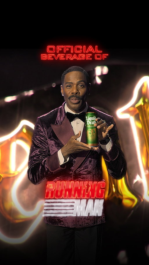 @LiquidDeath is proud to be the official beverage of The Running Man, America’s favorite game show that everyone is DYING to play! Each week contestants run for their lives with the entire country hunting them down. If they survive, they win $1 billion. If they lose, they die.

So go see @runningmanmovie, directed by @edgarwright, only in theatres November 14. You might even see your favorite beverage in it.