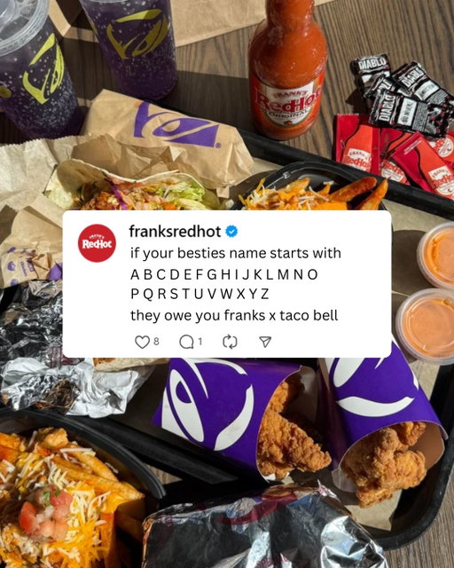 send this to them, you deserve it.​

love the taste of frank's redhot? try more at home, link in bio
https://ow.ly/qCo550XjY8Q
