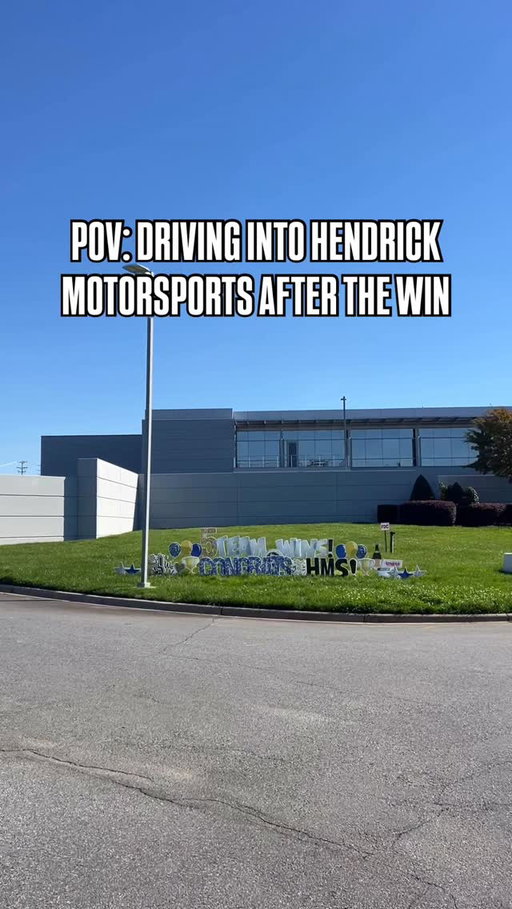 #POV driving into Hendrick Motorsports’ campus after winning the championship