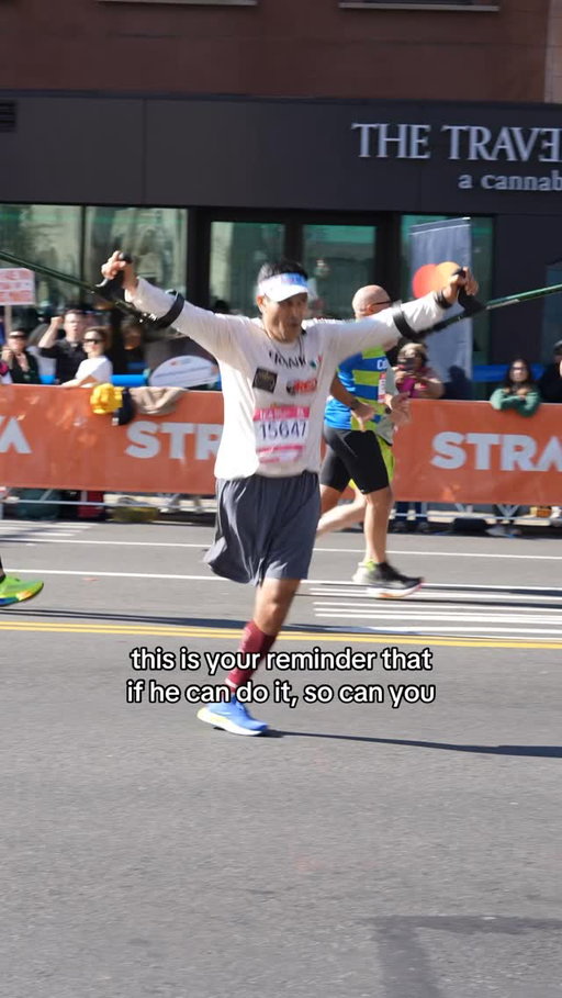 26.2 miles on 1 leg 👏🏼 #nycmarathon