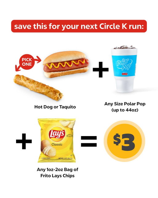 Save this for your next Circle K $3 Meal Deal run 🏃‍♂️