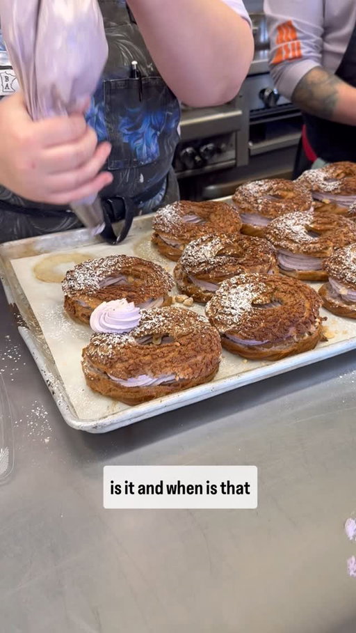 did u know a dahlia is a flower btw 

Come hang out with the three co-owners of Dahlia, one of my favorite bakeries in Minnesota.  I spent the (early!!!!!) morning at their temporary kitchen getting ready for a pop-up at a nearby coffeeshop.  It’s one of their last pop-ups of the year before the transition permanently to their first brick and mortar stores early next year. 

Featured in the video are some of their items: the strawberry matcha croissant, apple pie cinnamon roll and the ube hazelnut latte Paris-Brest (ok fancy!!!)

This was such a blast.  Thanks to chef alex, chef nat and Sarah for letting me hang out.  Where should I go next?