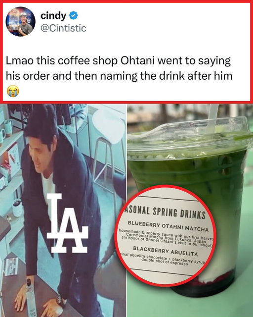 Only Ohtani will get a drink named after him immediately after ordering. 😂🔥

(Via @corridor_flow cintistic/X)
