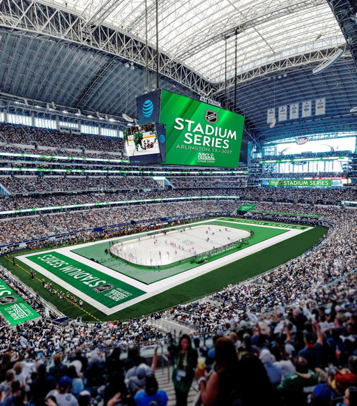Setting the scene in Texas 👀 

The 2027 @navyfederal NHL #StadiumSeries is heading to the home of the @dallascowboys! 🤠