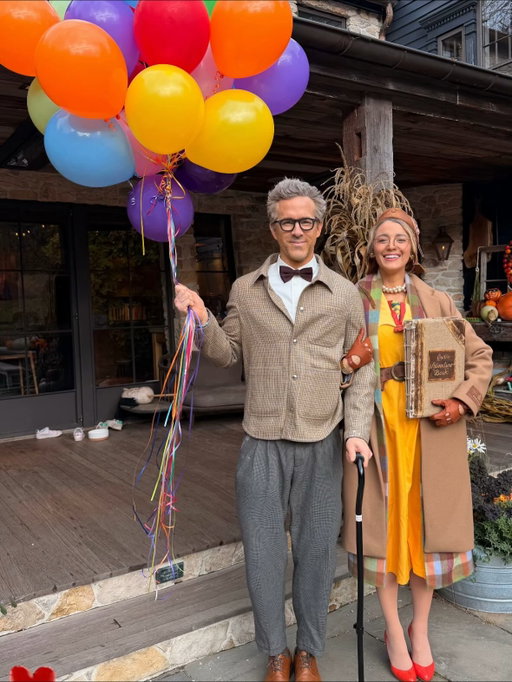 Blake Lively and Ryan Reynolds dressed up as the elderly couple from “Up,” Carl and Ellie, for Halloween this year!
#BlakeLively
#RyanReynolds
#Halloween
Photos: Instagram