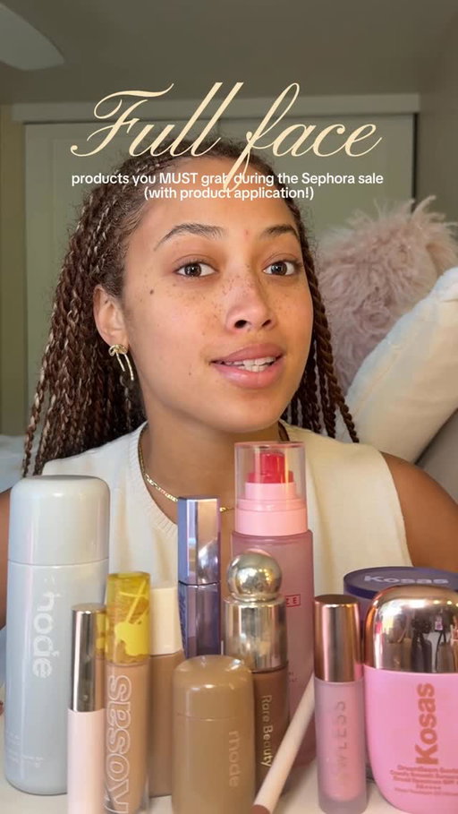 The Sephora sale is NOT the time to experiment. These are the products that are worth the coin bbg🙂‍↕️

@sephora 

Products used:
@rhode skin glazing milk
@kosas dream beam sunlit SPF 
@rarebeauty brow laminate 
@fentybeauty ease drop blurring skin tint in 11
@kosas revealer concealer in 5.8N
@rarebeauty liquid contour in serene
@rhode pocket blush in sleepy girl
@kosas cloud set powder in translucent candy
@kosas the sun show bronzer in escape
@kosas blush is life in swoon
@kosas soul gazer mascara
@onesize powder melt setting spray
@rarebeauty kind words lip liner in wise
@lawless forget the filler lip gloss in strawberry milkshake
🤍