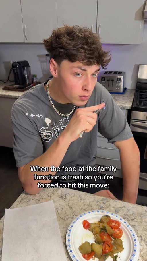 It’s either amazing or awful 😭

•

•

•

•

•#relatable #familyfunction #bad #food #funny
