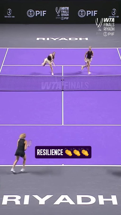 All fight 😤

@gabydabrowski | @erinroutliffe | #WTAFinalsRiyadh
