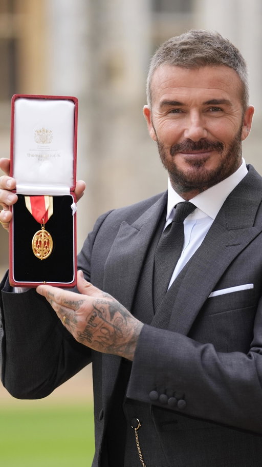 Arise, Sir David Beckham. ✨ 

This morning at Windsor Castle, The King presented Sir David Beckham with a Knighthood for Services to Sport and to Charity.
