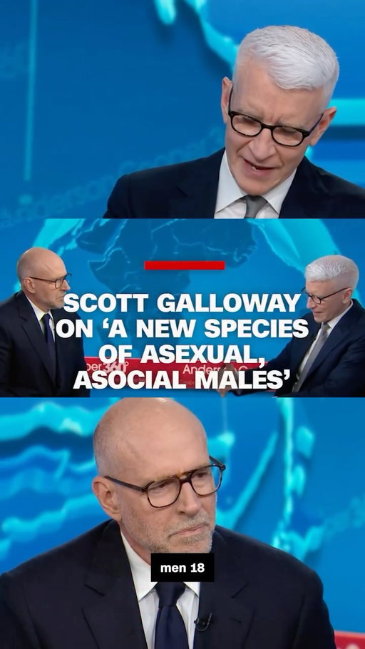 Scott Galloway on ‘a new species of asexual, asocial males’
�Scott Galloway addresses the male loneliness crisis in his new book, “Notes on Being a Man.” In an interview with Anderson Cooper, Galloway explains how big tech companies and AI are nurturing “asocial, asexual males.”