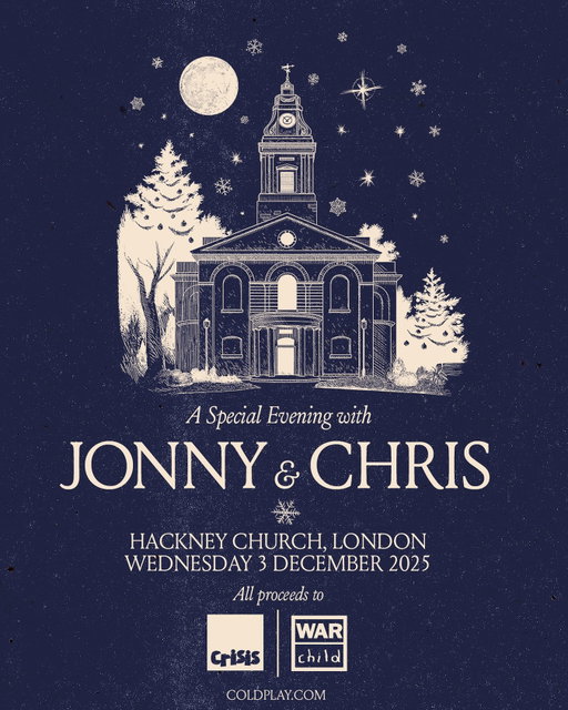 Jonny and Chris will play a special show at London’s Hackney Church on 3 December for @crisis_uk and @warchilduk. Head to link in bio to enter to win tickets. 

Prize draw closes 11.59pm (GMT) Monday 17 November. UK/European residents only.