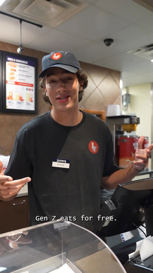 Gen Z Eatz for FREE thanks to me. Use code GENZEATZ to get a free giant Zensation Wrap in the Zaxbys app. No cap it’s gonna be fire. #Zaxbys #ZaxbysPartner
 
 
Offer availability is limited. Offer valid for Zax Rewardz members only. Purchase must include one (1) small drink. One offer per person/device. While supplies last. Valid between 11/3/2025-11/7/2025. See full offer terms in your account on the Zaxbys app.  Visit https://www.zaxbys.com/legal/terms-of-use#zax-rewardz-loyalty-program for Zax Rewardz program terms. © 2025 Zaxby’s SPE Franchisor LLC.