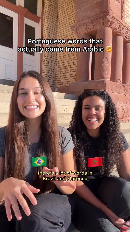 Did you know a lot of Portuguese words actually come from Arabic?

Between the 8th and 13th centuries, large parts of the Iberian Peninsula (where Portugal and Spain are today) were ruled by the Moors (Muslim peoples from North Africa who spoke Arabic). During that time, Arabic had a huge influence on the local languages. When Portuguese later developed as its own language, it kept many of those Arabic words, especially for things related to science, architecture, food, and daily life.

#brazil #brasil #portuguese #morocco #moroccan #arab #arabic #brazilian #language