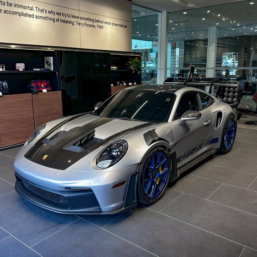 Look at this recently delivered 2024 GT3 RS. 

Lightweight carbon, screaming flat-six, aero that reads like a race car. Paired with GT Silver the Weissach Package and blue interior accents, and you have a real stunner.

Do you like this color combination? Let us know ⬇️👍

#Porsche #911 #GT3 #GT3RS #Porsche911 #PorscheGT3RS #PorscheSportsCar #TrackDay #CarEnthusiast #LuxuryPerformance #Supercar #SportsCarLifestyle #AutoLuxury #CarPhotography #InstaCars #CarGram