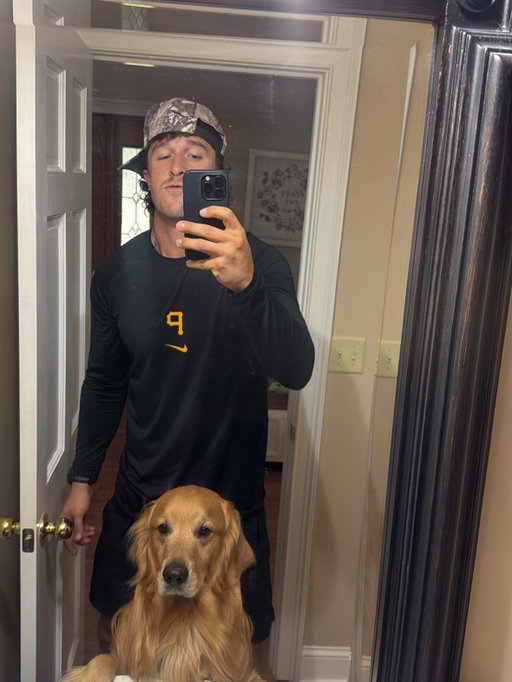 October in Georgia:
1. anyone else’s dog drink out of the sink?
2. bonfire weather
3. we outsiiiide
4. cool kicks
5. @brustersfresh is a MUST
6. South Ga sunset
7. fishing w/ @daltonmauldin5 
8. fitted
9. GOD IS GOOD!
10. offseason grind
11. GA OR CA?
12. @jordandavisofficial 
13. mean muggin’