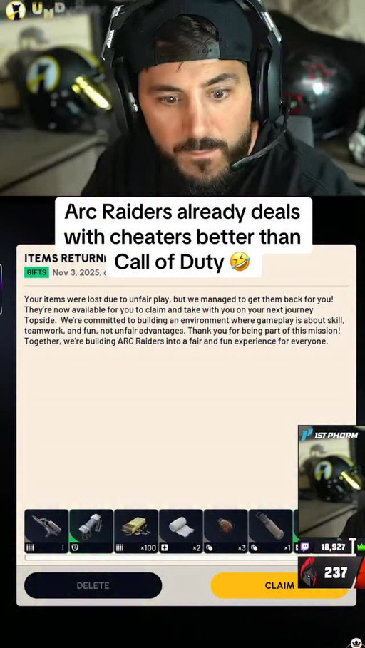 Arc Raiders already deals with hackers better than CoD 😂