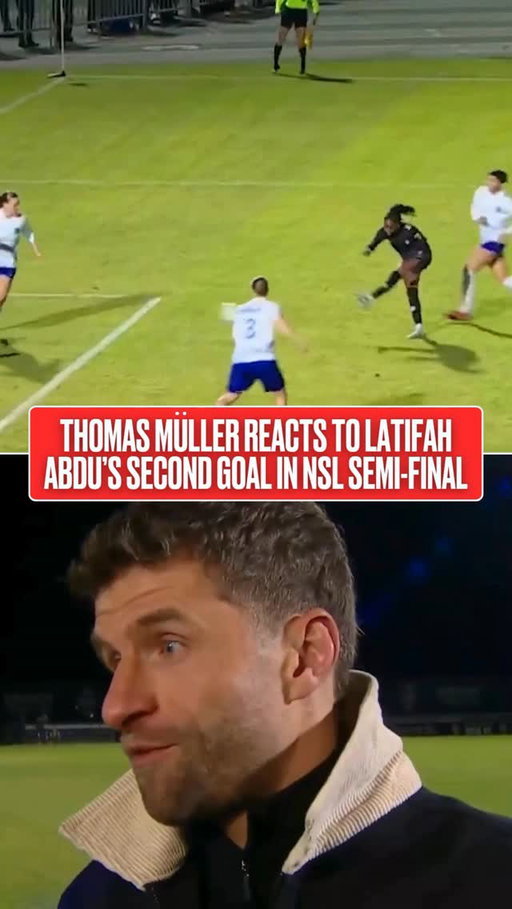 Thomas Müller couldn’t help but gush over Latifah Abdu’s second goal in Vancouver’s semi-final match with Ottawa 😅👏 #NSL