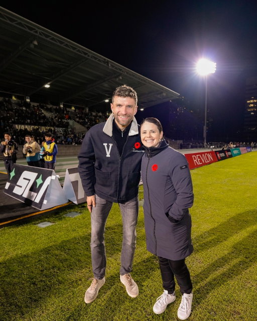Aura off the charts 📈

Thomas Müller and Diana Matheson linked up at tonight's Vancouver Rise Playoff Match 🔥

#VWFC | #VanRiseFC
